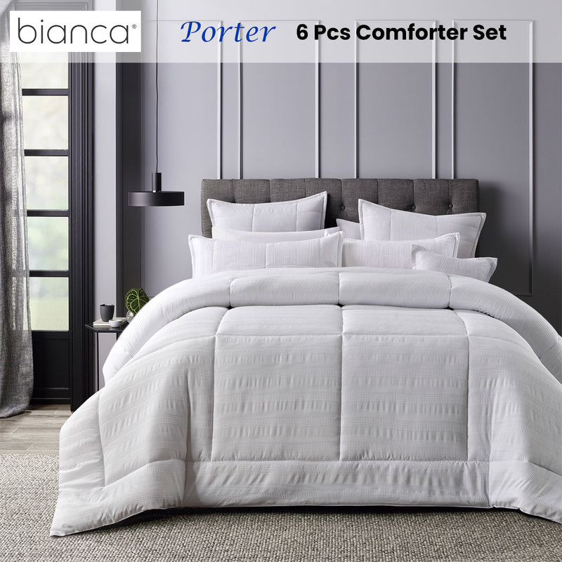 Bianca Porter White Comforter Set Single/Double