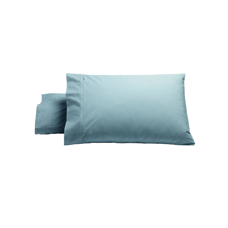 Bianca Pair of Heston Cotton Percale Standard Pillowcases Steel Blue