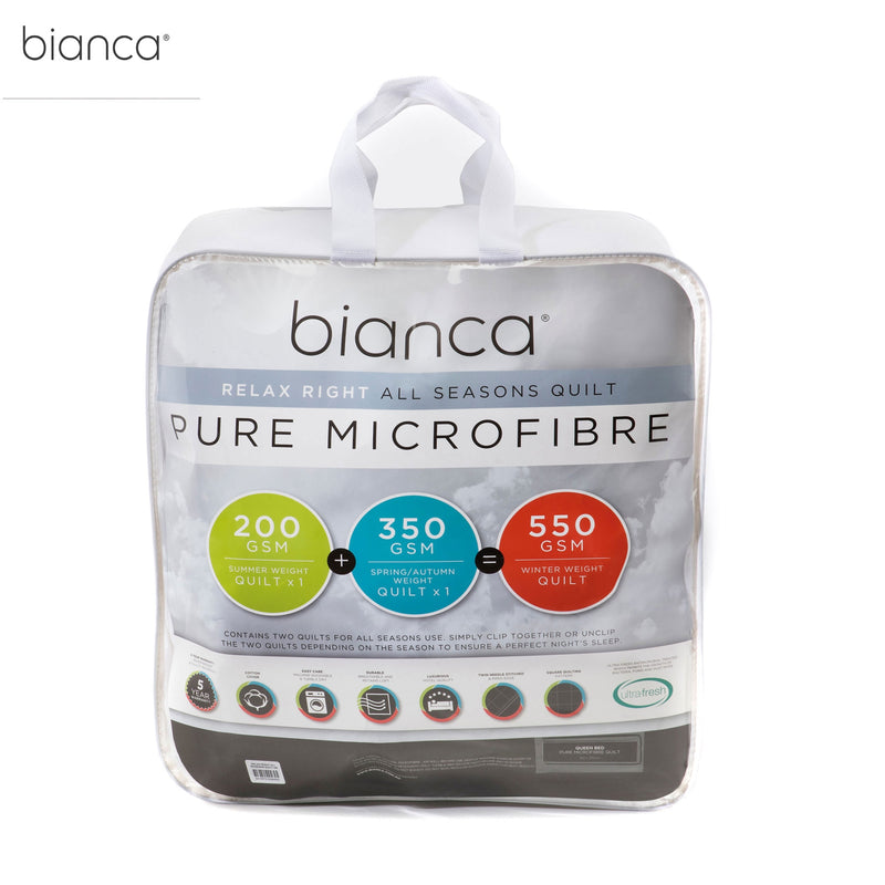 Bianca Pure Microfibre All Seasons Quilt Super King