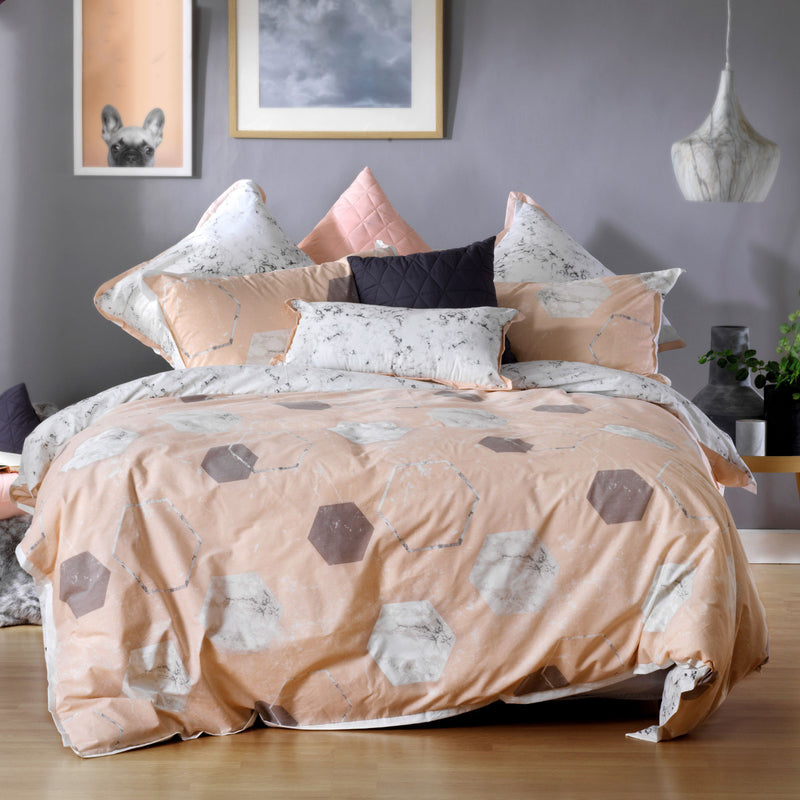 Bianca Zola Pink Quilt Cover Set Queen