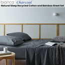 Bianca Natural Sleep Recycled Cotton and Bamboo Sheet Set Charcoal Queen