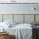 Bianca Natural Sleep Recycled Cotton and Bamboo Sheet Set White Single