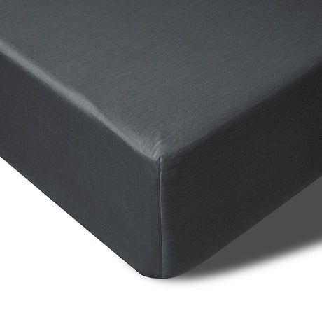 Accessorize 400TC Charcoal Bamboo Cotton Mega / Super Fitted Sheet 50cm Wall King