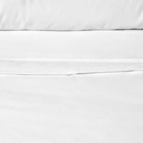 Accessorize White 400TC White Bamboo Cotton Double Stitched Quilt Cover Set Super King