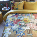 Bedding House Van Gogh Bouquet d'Anniversaire Gold Cotton Sateen Quilt Cover Set Queen