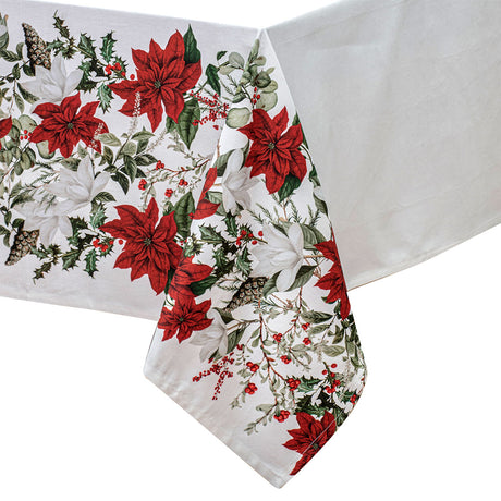 Ashdene Poinsettia 100% Cotton Tablecloth 150 x 230 cm