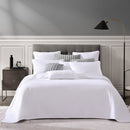 Private Collection Cornell White 100% Cotton Matelasse Jacquard Coverlet Queen/King