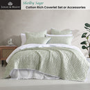 Logan and Mason Shelby Sage Cotton Rich Quilted Coverlet Set Single/Double