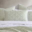 Logan and Mason Shelby Sage Cotton Rich Quilted Coverlet Set Single/Double