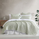 Logan and Mason Shelby Sage Cotton Rich Quilted Coverlet Set Queen/King