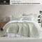 Logan and Mason Shelby Sage Cotton Rich Quilted Coverlet Set Queen/King