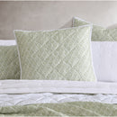 Logan and Mason Shelby Sage Cotton Rich Quilted Coverlet Set Queen/King