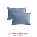 Platinum Collection Pair of Ascot Steel Standard Pillowcases 48 x 73 + 20cm