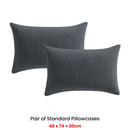 Platinum Collection Pair of Kayo Charcoal 100% Cotton Standard Pillowcases 48 x 73 + 20cm