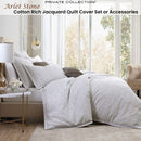 Private Collection Arlet Stone Cotton Rich Jacquard Quilt Cover Set King