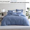 Platinum Collection Ascot Steel Waffle Quilt Cover Set Queen