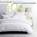 Platinum Collection Ascot White Waffle Quilt Cover Set Double