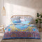 Logan and Mason Avila Blue Cotton Rich Percale Reversible Quilt Cover Set Queen