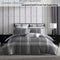 Private Cannon Charcoal Polyester Cotton Jacquard Quilt Cover Set Super King