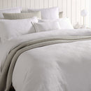 Platinum Collection Caspian White Cotton Matelasse Quilt Cover Set Queen