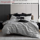 Private Collection Fitzgerald Coal Jacquard Quilt Cover Set King