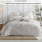 Platinum Collection Grace Dove Polyester Cotton Jacquard Quilt Cover Set Super King