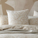 Platinum Collection Haven Caramel Polyester Cotton Jacquard Quilt Cover Set Super King