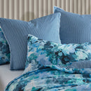 Logan and Mason Heather Blue Cotton-rich Percale Print Quilt Cover Set Queen