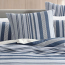 Platinum Collection Hunter Indigo 100% Cotton Seersucker Quilt Cover Set King