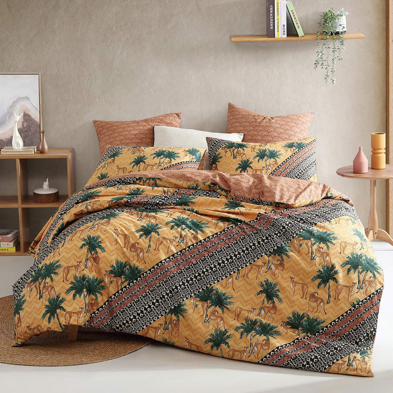 Logan and Mason Kalihari Sand Quilt Cover Set King