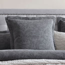 Private Collection Marbella Dark Grey 100% Cotton Matelasse Quilt Cover Set King