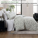 Private Collection Martha's Orchard Sage 250Tc Cotton Percale Printed & Quilted Quilt Cover Set King