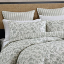 Private Collection Martha's Orchard Sage 250Tc Cotton Percale Printed & Quilted Quilt Cover Set Queen