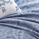 Private Collection Monterey Wedgwood Plain Dyed Chenille Jacquard Quilt Cover Set King