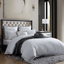 Davinci Orion Silver Woven Jacquard Quilt Cover Set Super King