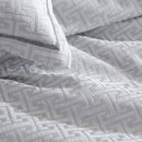 Davinci Orion Silver Woven Jacquard Quilt Cover Set Super King