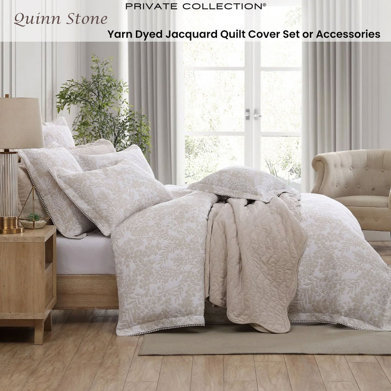 Private Collection Quinn Stone Yarn Dyed Jacquard Quilt Cover Set King