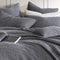 Private Collection Urban Charcoal 100% Cotton Waffle Quilt Cover Set King