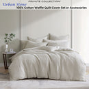 Private Collection Urban Stone 100% Cotton Waffle Quilt Cover Set Queen