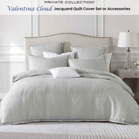 Private Collection Valentina Cloud Jacquard Quilt Cover Set King