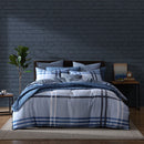 Logan & Mason Yarmouth Blue 250TC 100% Cotton Sateen Quilt Cover Set Super King