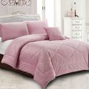 Georges Fine Linens Carrington Quilt / Comforter Set Pink Super King