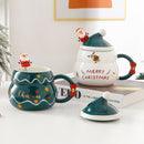 Christmas Cup Gift Box Ceramic Mug Set Mug Gift Set Christmas Coffee Cup(Santa Claus)