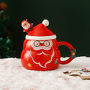 Christmas Cup Gift Box Ceramic Mug Set Mug Gift Set Christmas Coffee Cup(Santa Claus)