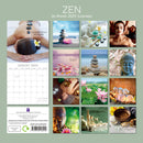 Zen - 2024 Square Wall Calendar 16 Month Premium Planner Christmas New Year Gift