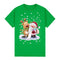 100% Cotton Christmas T-shirt Adult Unisex Tee Tops Funny Santa Party Custume, Reading Santa (Green), S