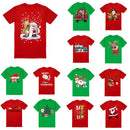 100% Cotton Christmas T-shirt Adult Unisex Tee Tops Funny Santa Party Custume, Reading Santa (Green), XL