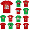 100% Cotton Christmas T-shirt Adult Unisex Tee Tops Funny Santa Party Custume, Car with Reindeer (Green), XL