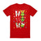 100% Cotton Christmas T-shirt Adult Unisex Tee Tops Funny Santa Party Custume, Shrek (Red), XL