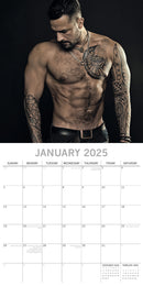 Hot Shirtless Men 2025 Square Wall Calendar 16 Months Xmas New Year Planner Gift